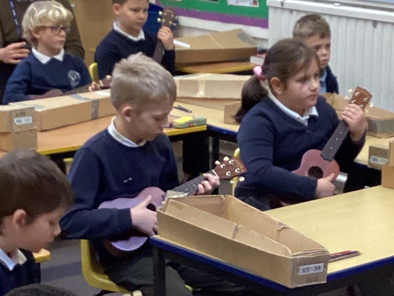 They also enjoy singing songs as they play the chords.